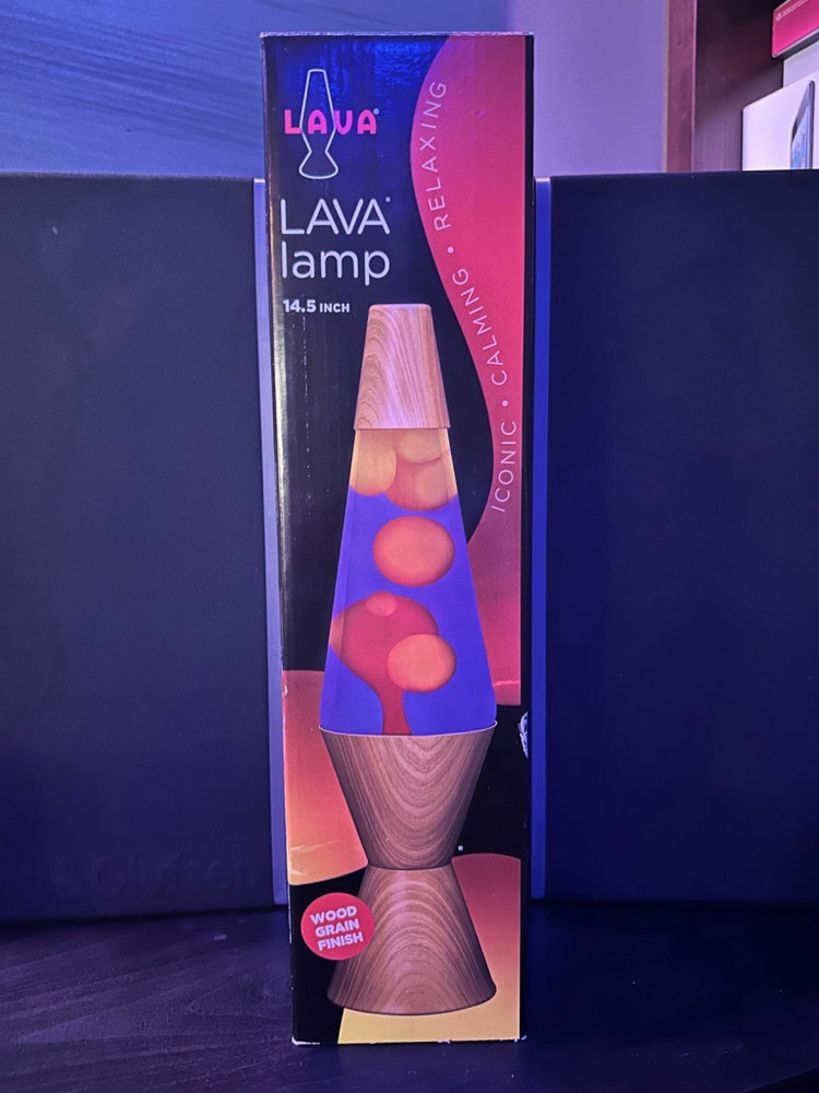 Schylling Lava Lamp - Wood grain base - NEW, Rare